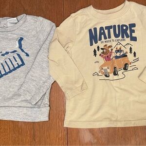 Baby/toddler Puma Sweatshirt And Granimals Long Sleeve Shirt Size 18